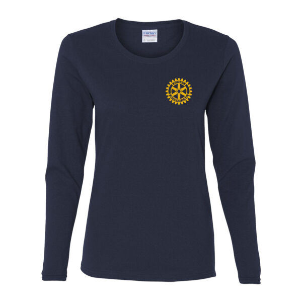 Rotary Wheel - Gildan Ladies Ultra Cotton™ Long Sleeve Missy Fit T Shirt Thumbnail