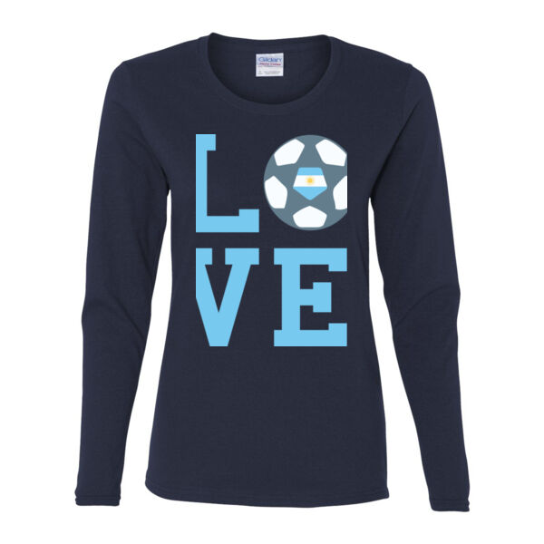 Love LFA - Gildan Ladies Ultra Cotton™ Long Sleeve Missy Fit T Shirt Thumbnail