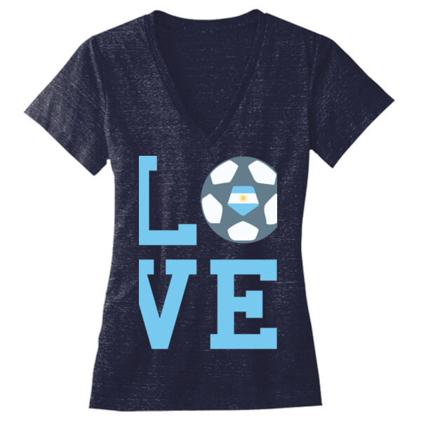 Love LFA - Ladies' Triblend Deep V-Neck T-Shirt Thumbnail