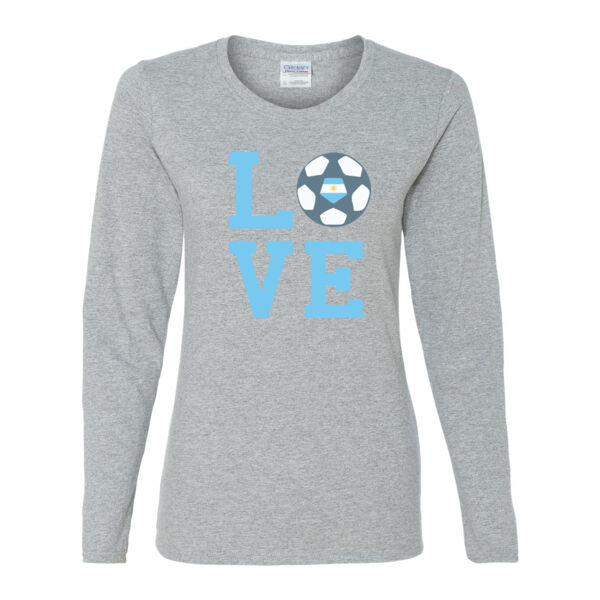 Love LFA - Gildan Ladies Ultra Cotton™ Long Sleeve Missy Fit T Shirt Thumbnail