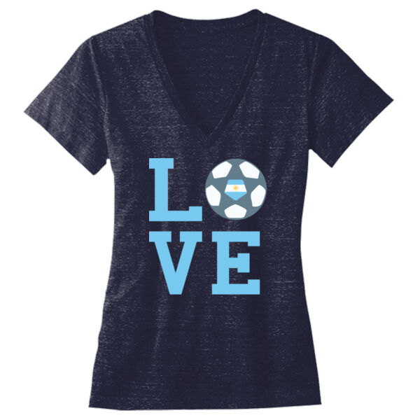 Love LFA - Ladies' Triblend Deep V-Neck T-Shirt Thumbnail
