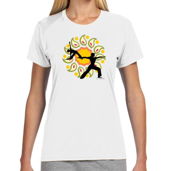 Asanas Yoga - (S) Ladies' Shorts Sleeve Cooling Performance Crew Light Color Shirt Thumbnail