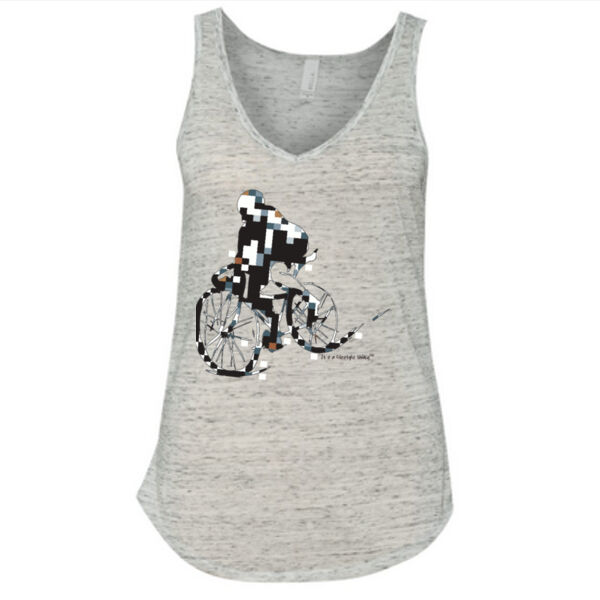 The Biker - Ladies' Flowy V-Neck Tank Thumbnail