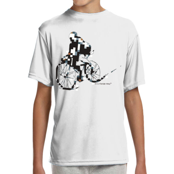 The Biker - (S) Youth Shorts Sleeve Cooling Performance Crew Ligh Color Shirt Thumbnail