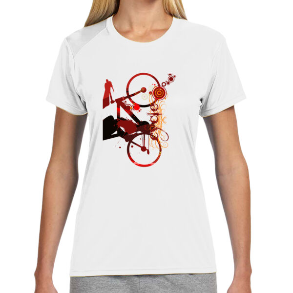 Cycling - (S) Ladies' Shorts Sleeve Cooling Performance Crew Light Color Shirt Thumbnail