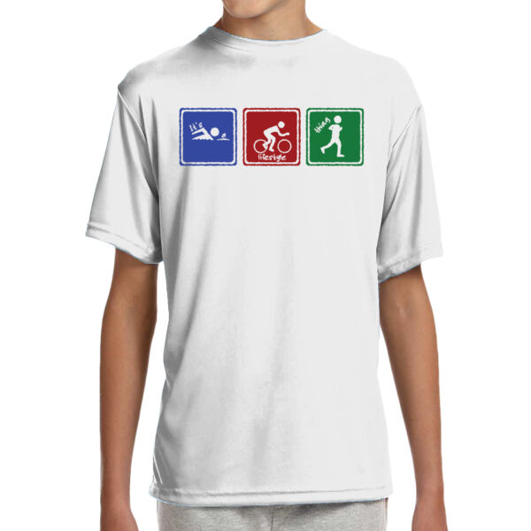 Signs of Tri - (S) Youth Shorts Sleeve Cooling Performance Crew Ligh Color Shirt Thumbnail