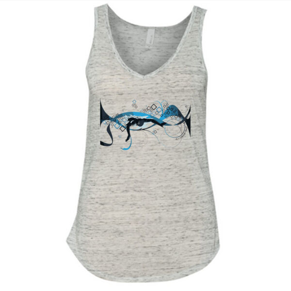 Making Waves Swimming - Ladies' Flowy V-Neck Tank Thumbnail