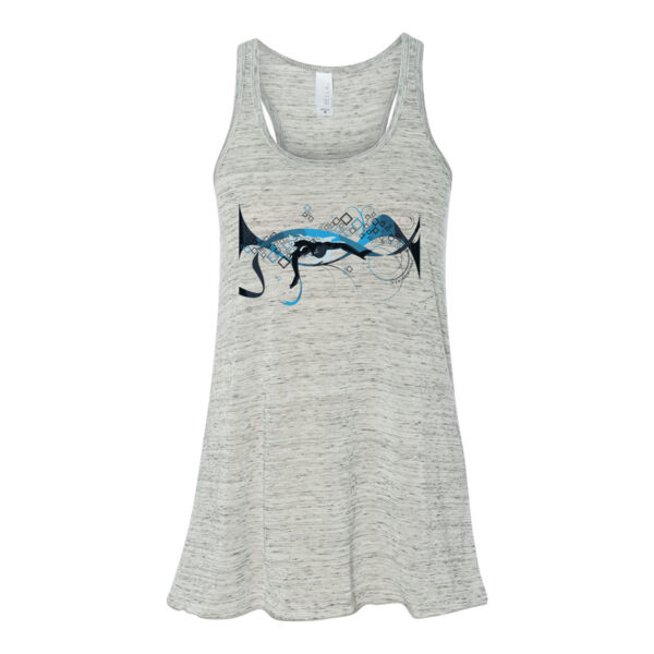 Making Waves Swimming - Bella Ladies' Flowy Racerback Tank (S) Thumbnail