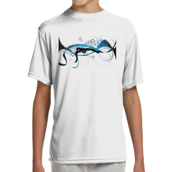 Making Waves Swimming - (S) Youth Shorts Sleeve Cooling Performance Crew Ligh Color Shirt Thumbnail