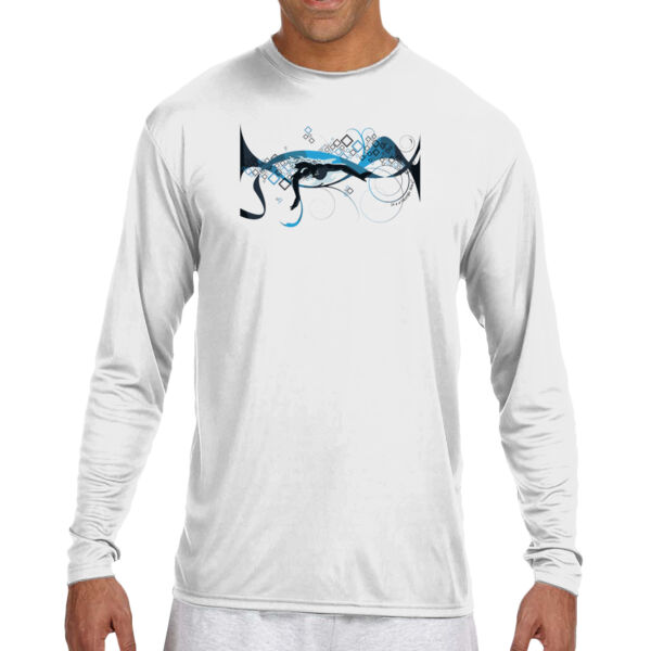 Making Waves Swimming - (S) Long Sleeve Cooling Performance Crew Light Color Shirt Thumbnail