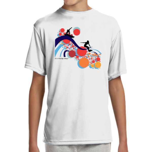 Liquid Soul surfing - (S) Youth Shorts Sleeve Cooling Performance Crew Ligh Color Shirt Thumbnail