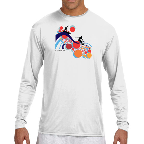 Liquid Soul surfing - (S) Long Sleeve Cooling Performance Crew Light Color Shirt Thumbnail