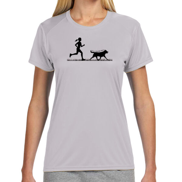 The Pacer - (S) Ladies' Shorts Sleeve Cooling Performance Crew Light Color Shirt Thumbnail