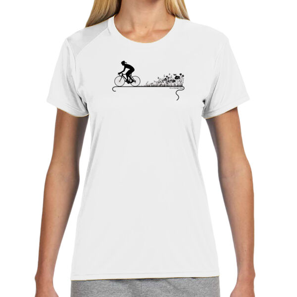 Nature Ride - (S) Ladies' Shorts Sleeve Cooling Performance Crew Light Color Shirt Thumbnail