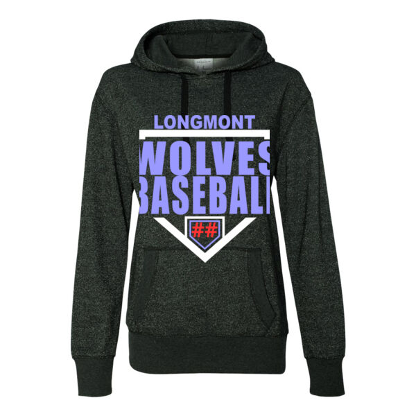 Longmont Wolves Baseball Homeplate - Glitter Hoodie Thumbnail
