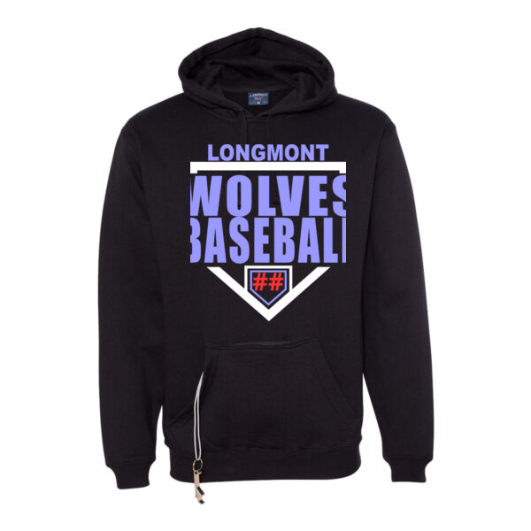 Longmont Wolves Baseball Homeplate - Tailgate Hoodie with Koozie & Bottle Opener Thumbnail