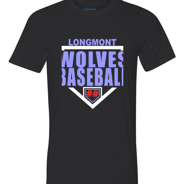 Longmont Wolves Baseball Homeplate - Ultra Performance Active Lifestyle T Shirt Thumbnail
