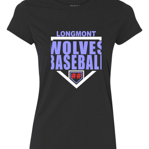 Longmont Wolves Baseball Homeplate - Ladies Ultra Performance Active Lifestyle T Shirt Thumbnail
