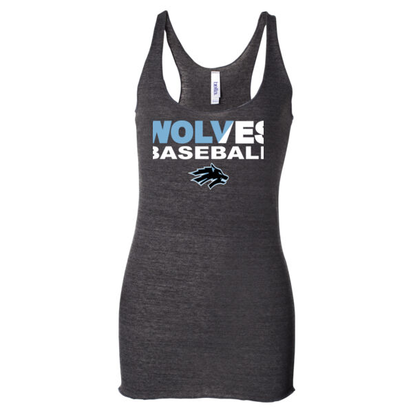 Wolves Baseball Split - Ladies' Triblend Racerback Tank Top Thumbnail
