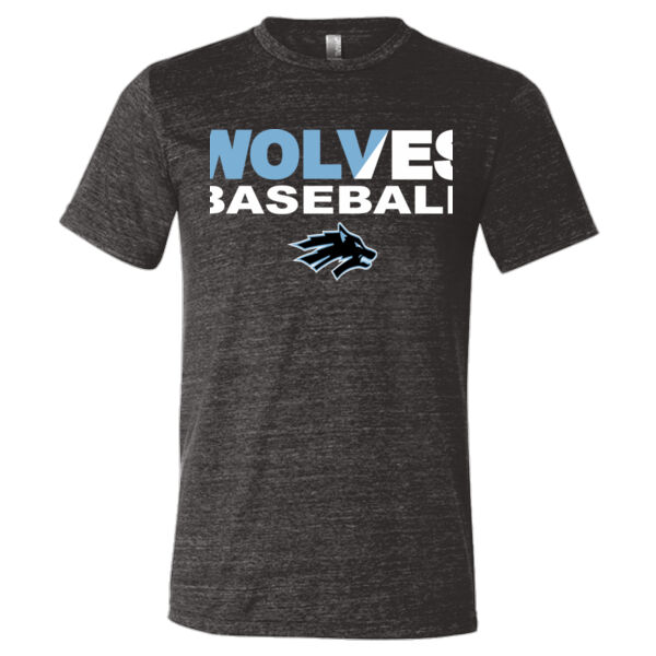 Wolves Baseball Split - Triblend Short Sleeve T-Shirt Thumbnail