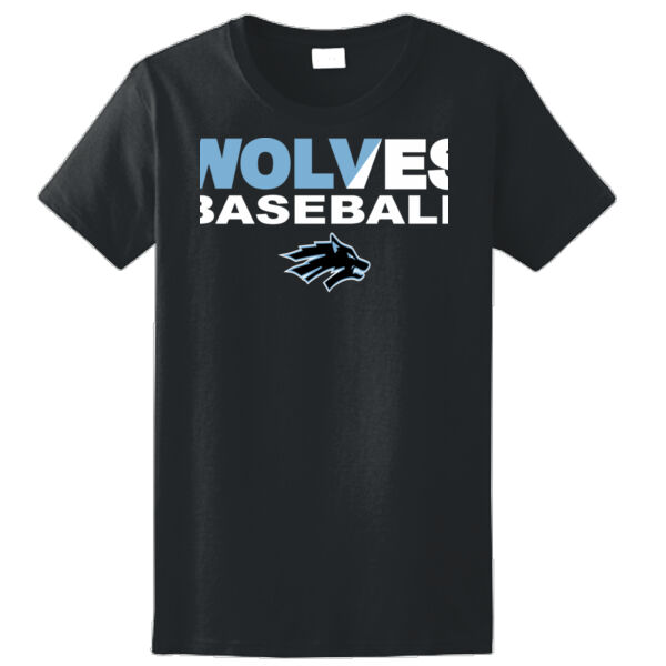 Wolves Baseball Split - Ladies Ultra Cotton™ 100% Cotton T Shirt Thumbnail