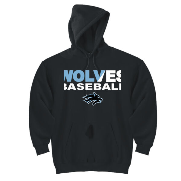 Wolves Baseball Split - DryBlend™ Pullover Unisex Hooded Sweatshirt Thumbnail