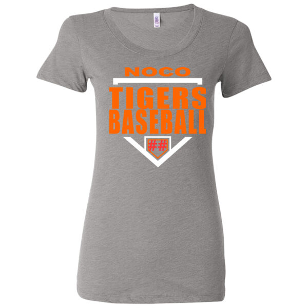 NoCo Tigers Baseball Homplate - Ladies' Triblend Short Sleeve T-Shirt Thumbnail