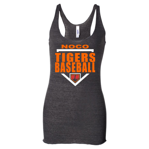 NoCo Tigers Baseball Homplate - Ladies' Triblend Racerback Tank Top Thumbnail
