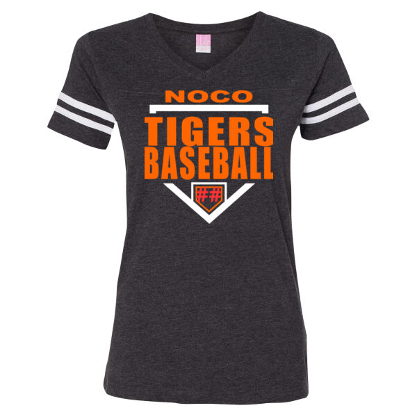 NoCo Tigers Baseball Homplate - LAT Ladies' Football Fine Jersey T-Shirt Thumbnail