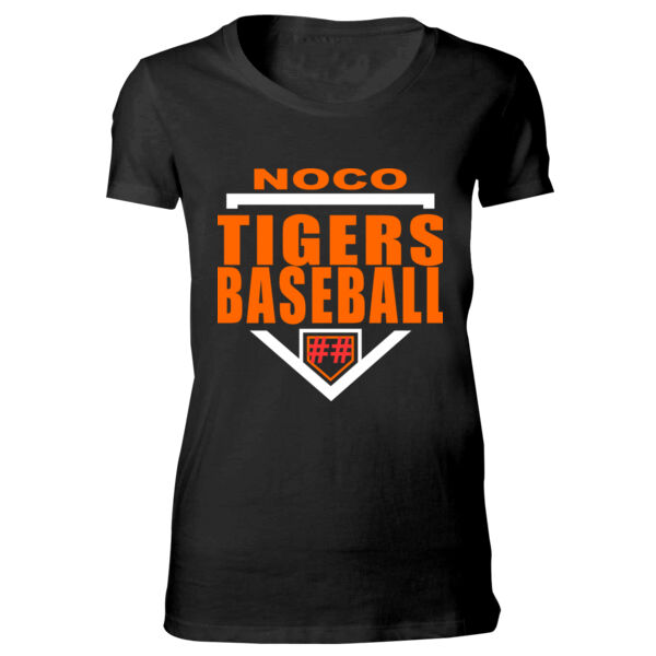 NoCo Tigers Baseball Homplate - Bella Favorite T-Shirt Thumbnail