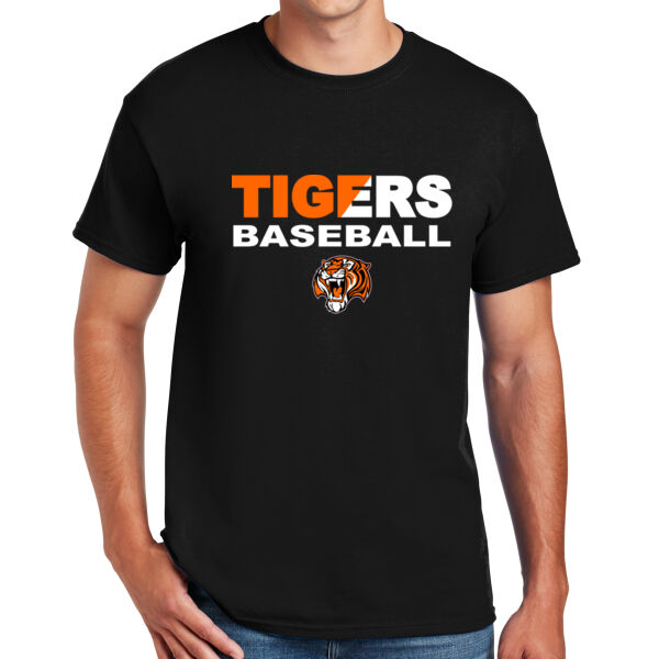 Tigers Baseball Split - DryBlend™ 50 Cotton/50 DryBlend™Poly T Shirt Thumbnail