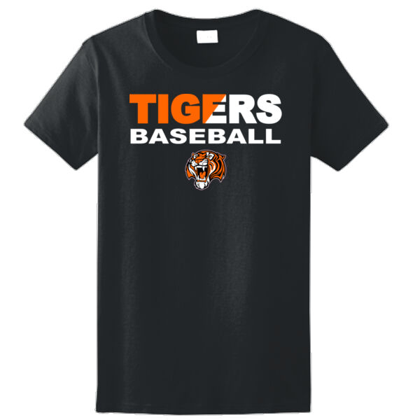 Tigers Baseball Split - Ladies Ultra Cotton™ 100% Cotton T Shirt Thumbnail