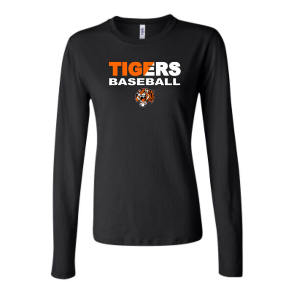 Tigers Baseball Split - Bella Long Sleeve Crew Tee Thumbnail