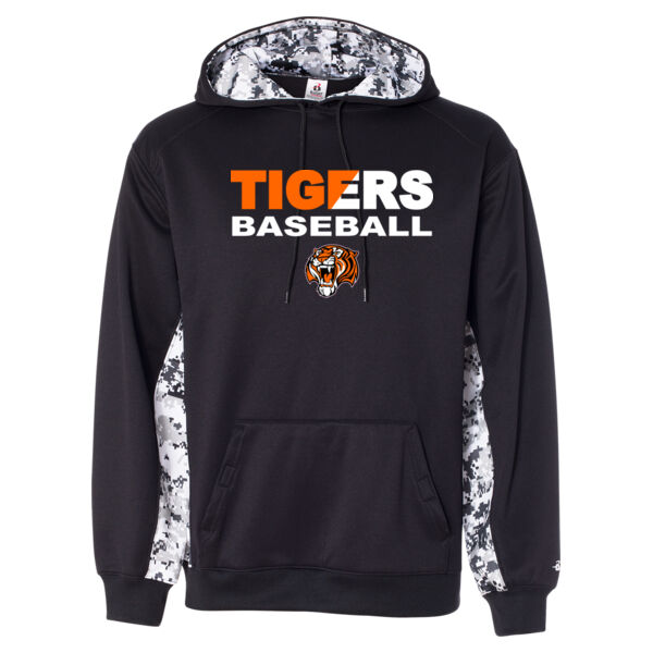 Tigers Baseball Split - Digital Camo Colorblock Hooded Performance Sweatshirt Thumbnail