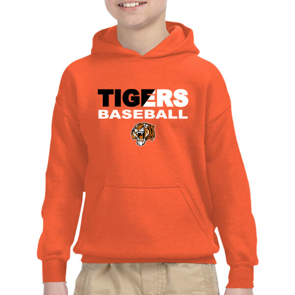 Tigers Baseball Split - Heavy Blend™ Youth 8 oz., 50/50 Hood Thumbnail