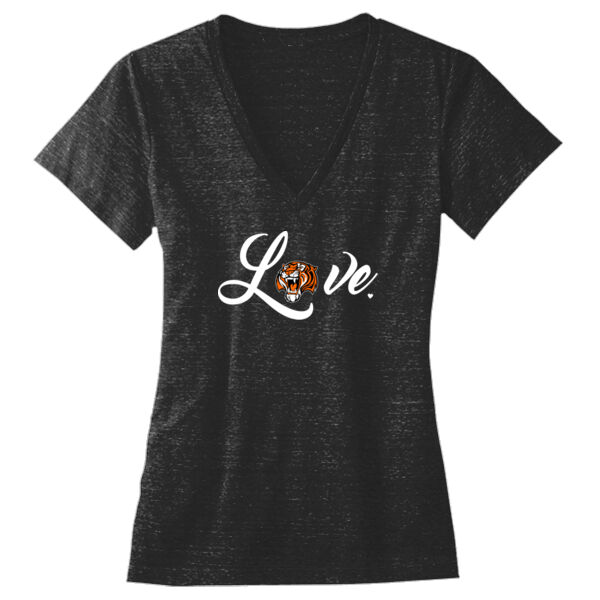 Love Tigers - Ladies' Triblend Deep V-Neck T-Shirt Thumbnail