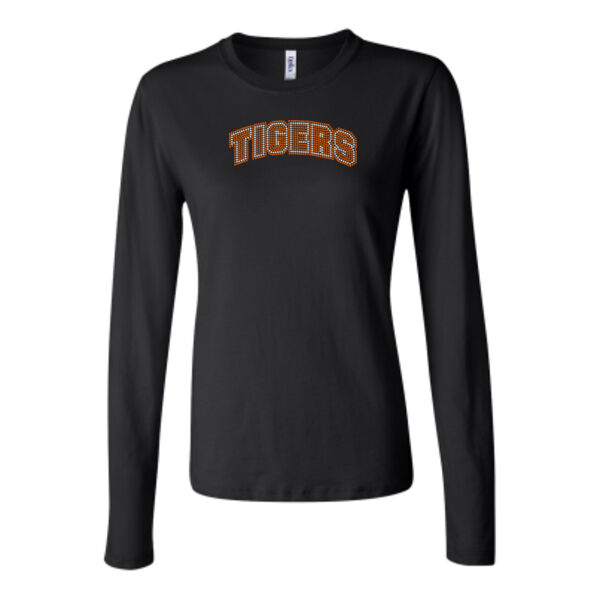 TIGERS Rhinestone Arch - Bella Long Sleeve Crew Tee Thumbnail