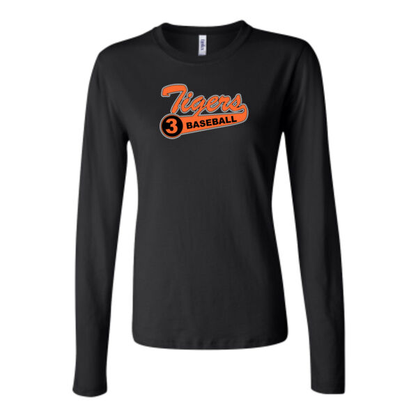 Tigers Rhinestone Tail - Bella Long Sleeve Crew Tee Thumbnail
