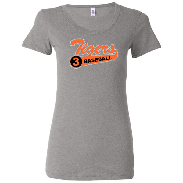 Tigers Rhinestone Tail - Ladies' Triblend Short Sleeve T-Shirt Thumbnail