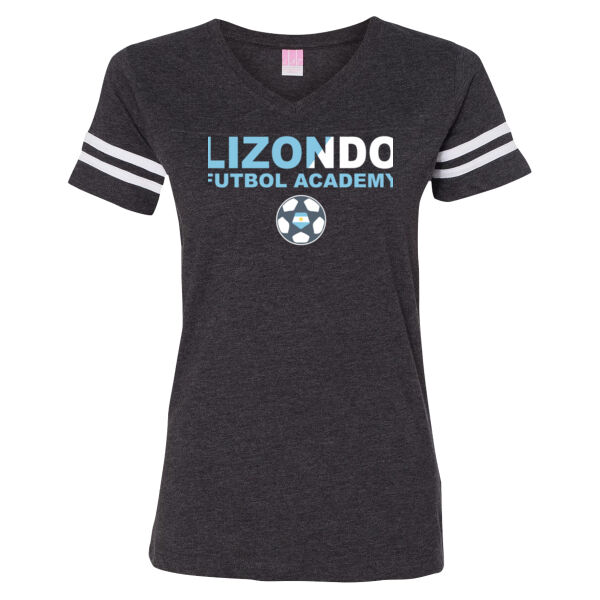Lizondo Split Design - LAT Ladies' Football Fine Jersey T-Shirt Thumbnail
