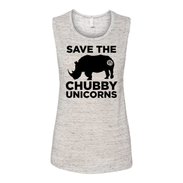 Save the Chubby Unicorns (STCU) - Bella Flowy Scoop Muscle Tank (S) Thumbnail