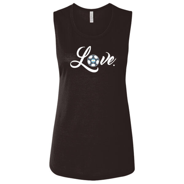 LFA Love - Ladies' Flowy Scoop Muscle Tank - Dark Thumbnail
