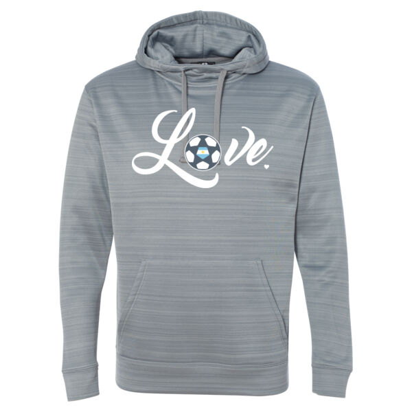 LFA Love - Striped Poly Fleece Hooded Pullover Sweatshirt Thumbnail