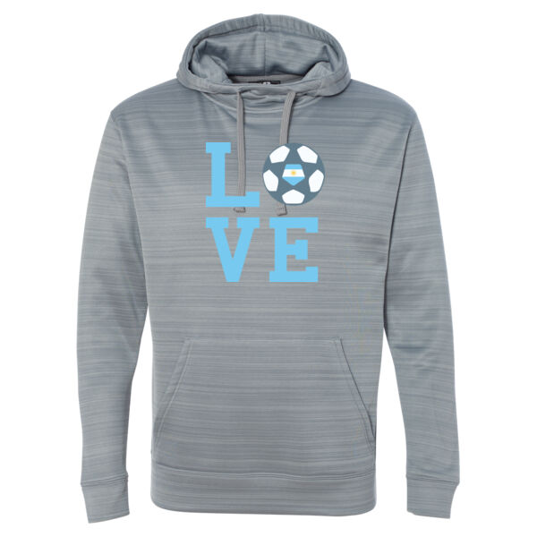 Love LFA - Striped Poly Fleece Hooded Pullover Sweatshirt Thumbnail