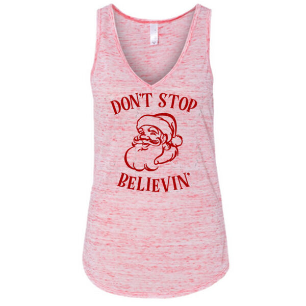 Don't Stop Believin' - Ladies' Flowy V-Neck Tank Thumbnail