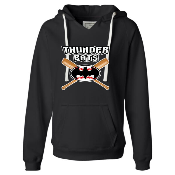 Thunder Bats -  - Ladies' Sueded V-Neck Hooded Sweatshirt Thumbnail
