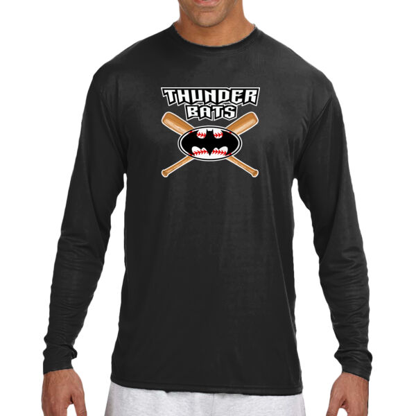Thunder Bats -  - Long Sleeve Cooling Performance Crew Dark Color Shirt Thumbnail
