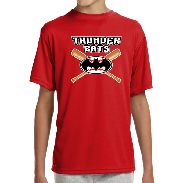 Thunder Bats -  - Youth Shorts Sleeve Cooling Performance Crew Dark Color Shirt Thumbnail