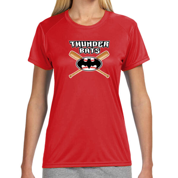 Thunder Bats -  - Ladies' Shorts Sleeve Cooling Performance Crew Dark Color Shirt Thumbnail