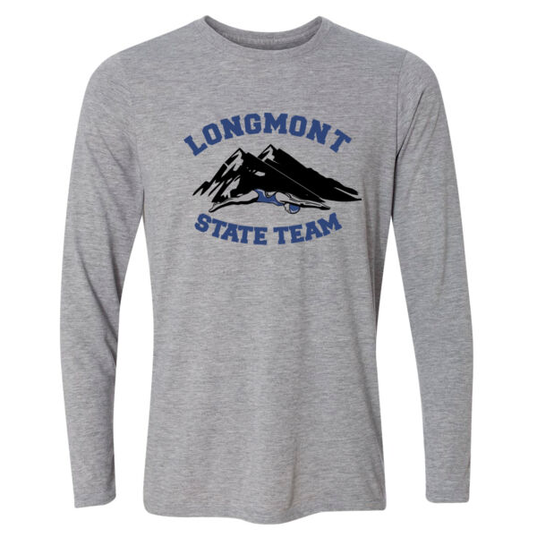 Longmont State Team - Light Youth Long Sleeve Ultra Performance Active Lifestyle T Shirt Thumbnail